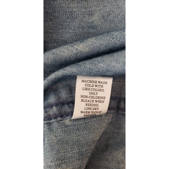 NWT G.KALE DENIM COLOR BUTTON FRONT CLOSURE TUNIC DRESS XLARGE PETITE - Picture 8 of 9